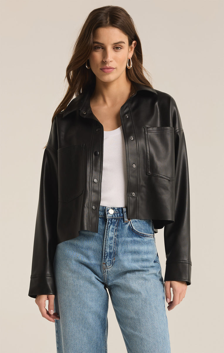 特別特価Rosen Kreuz cropped leather jacket. ZJ243991_BLK_FRONT_1200x1200.